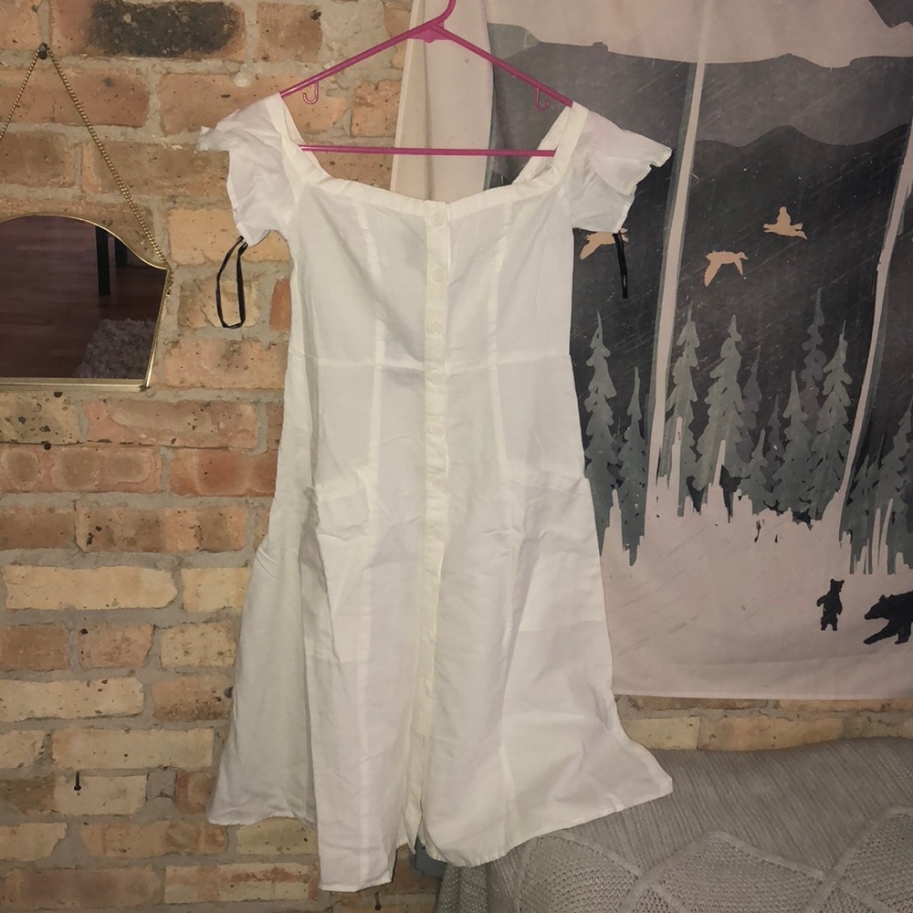 Final sale ✨NWT White off the shoulder midi dress